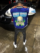 Load image into Gallery viewer, Blue &amp; White Varsity Jacket
