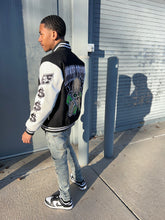 Load image into Gallery viewer, Black Varsity Jacket
